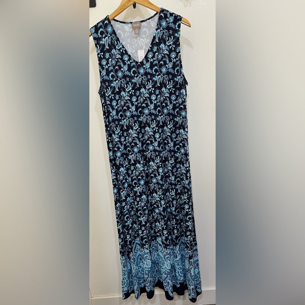 Chicos NWT Desert Sand Floral Womens Maxi Dress